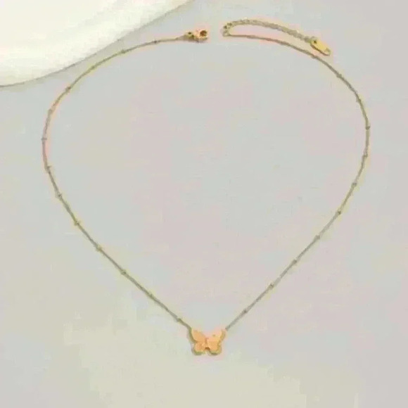 Gold-Filled Butterfly Pendant Necklace - Picture 4 of 5